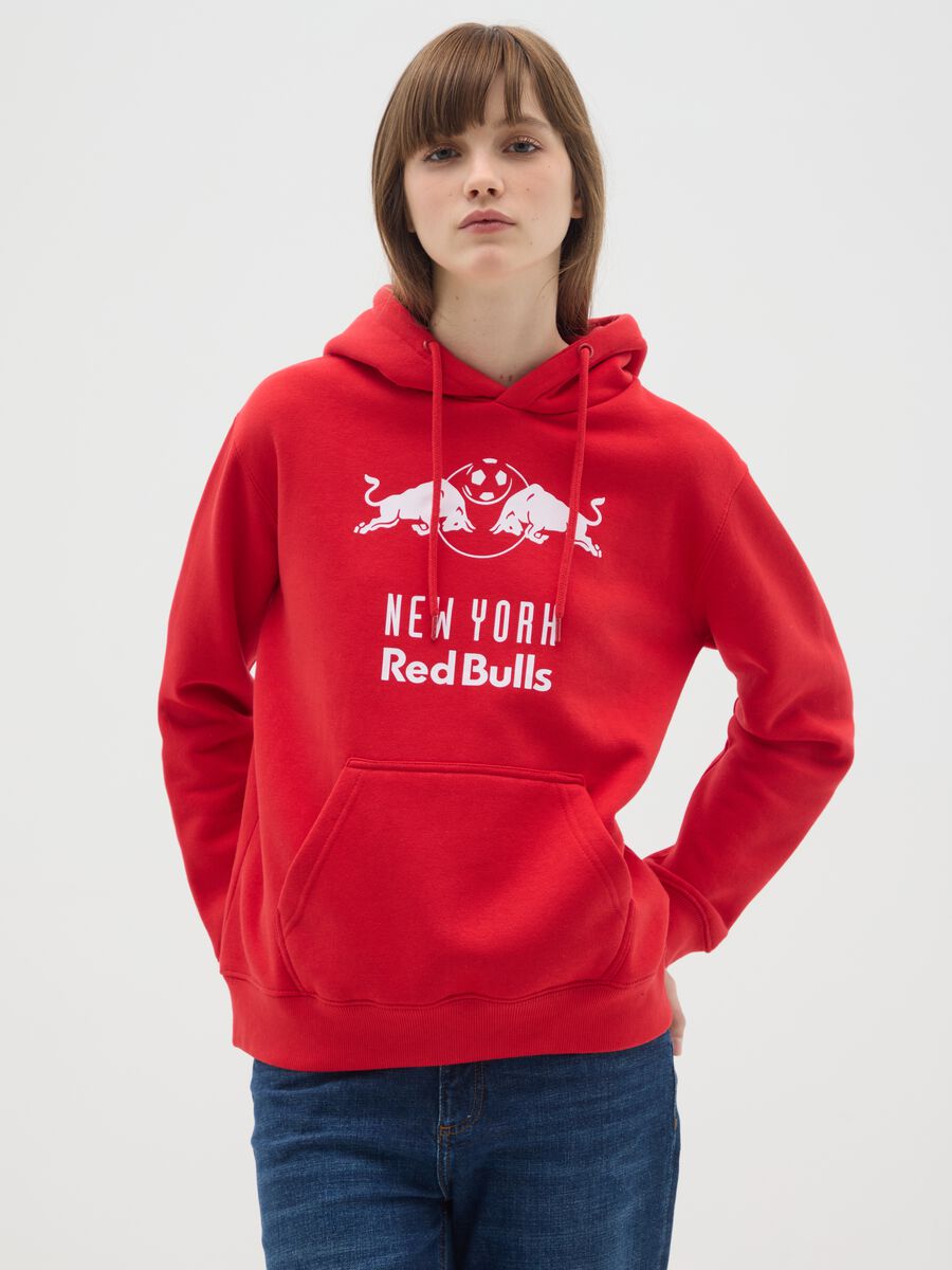 Red hoodie with kangaroo pocket_0