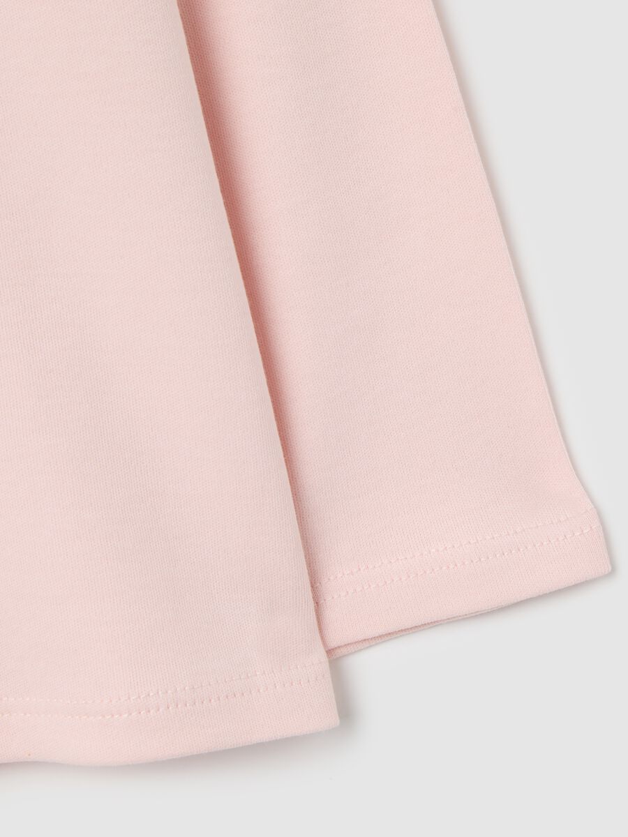Girl's pink regular fit pure cotton polo_3