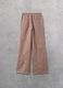 100% Linen Wide-Leg Trousers in Mocha_6