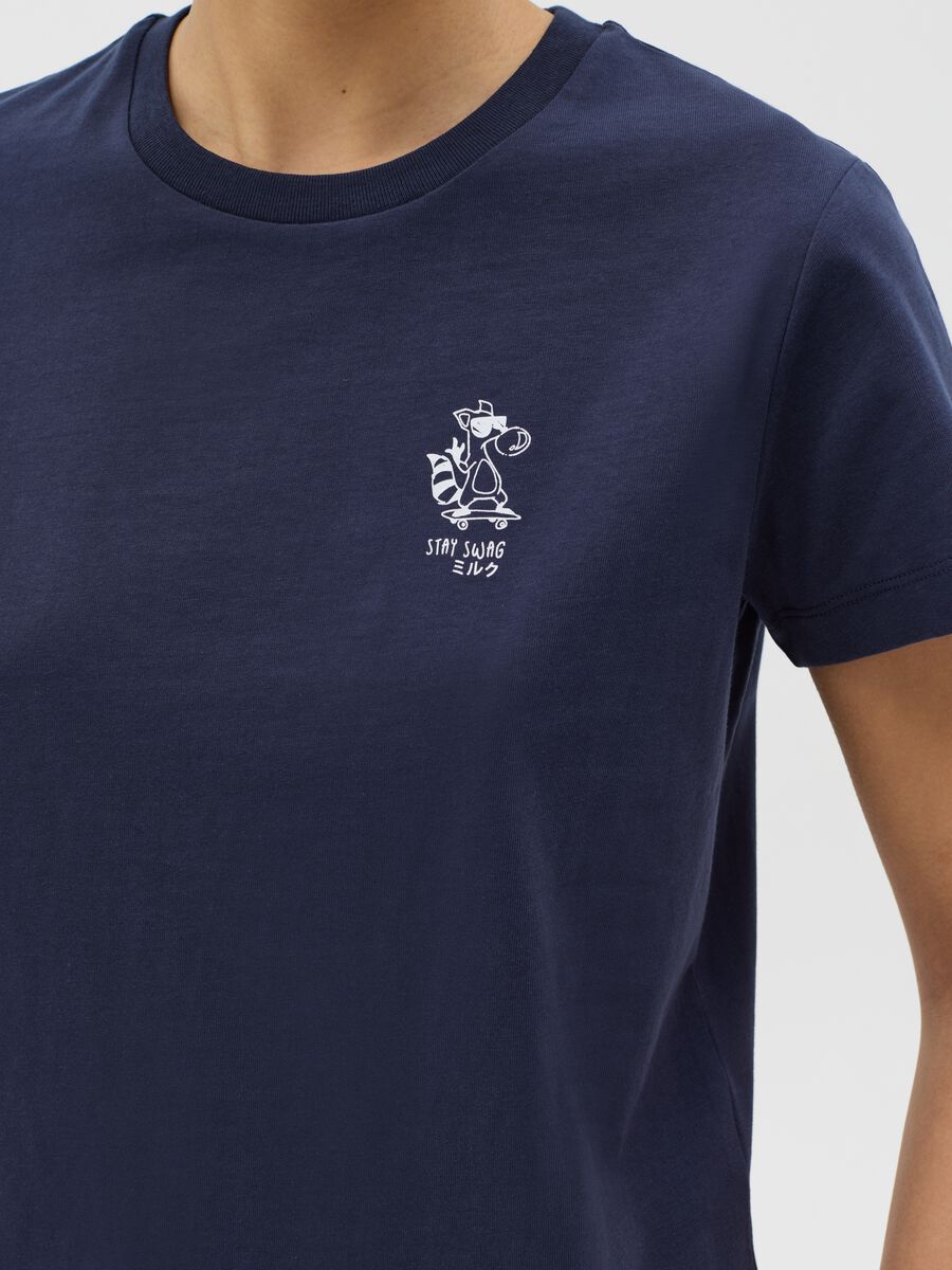 Blue boxy-fit T-shirt in cotton_2