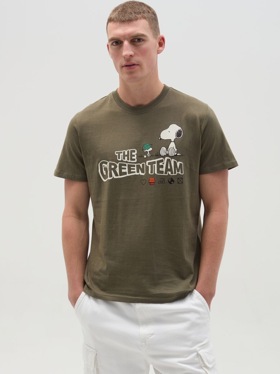 T-shirt in cotone bio con stampa Snoopy_0