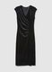 Deep V Black Long Dress Slim Fit_5