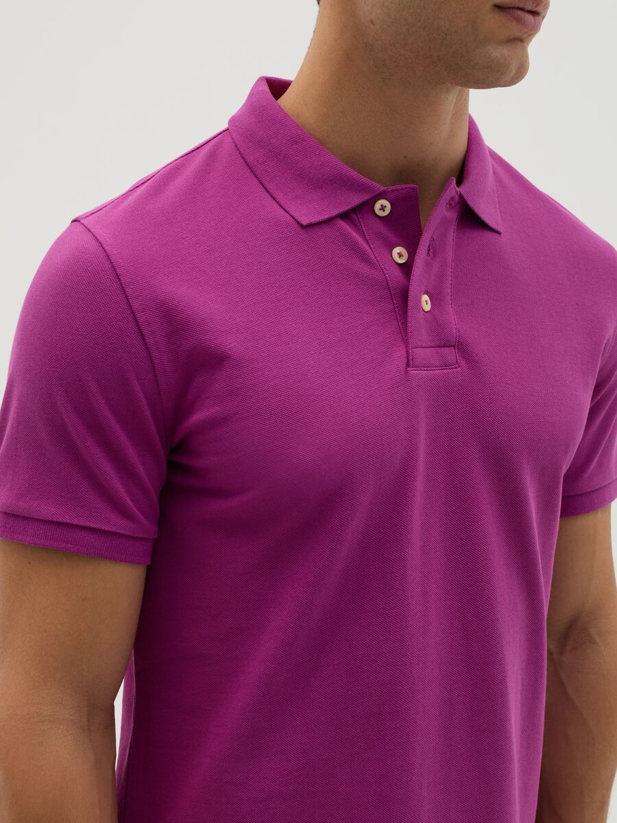 Slim-fit polo shirt in organic cotton_3