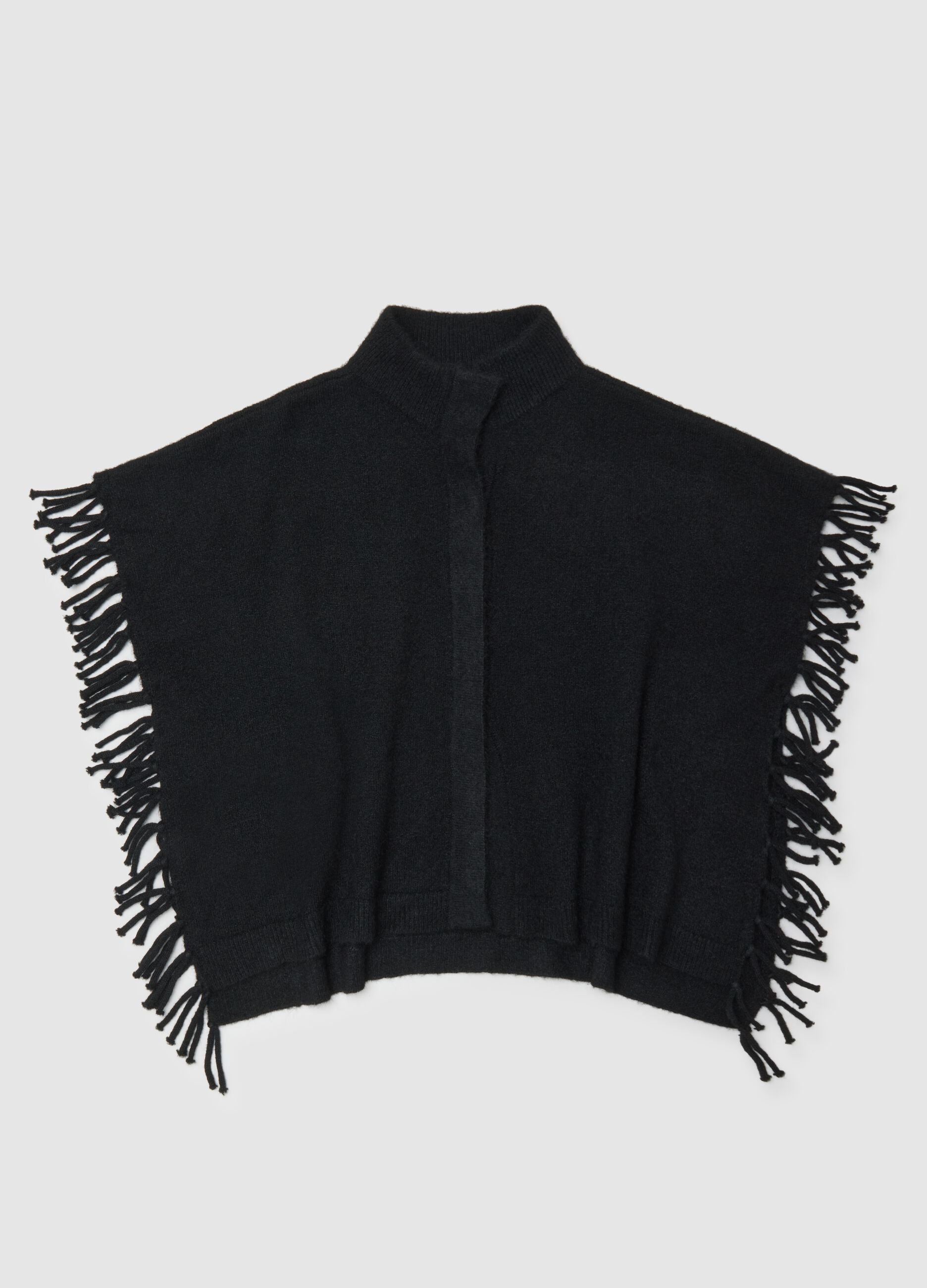 Black Scarf with Fringes