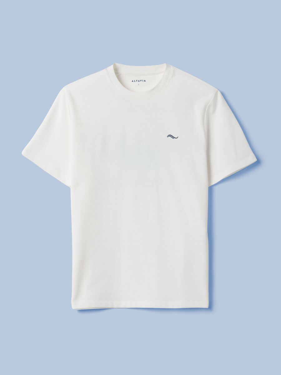 T-shirt bianca ALTAVIA SAILING in misto cotone elasticizzato_4