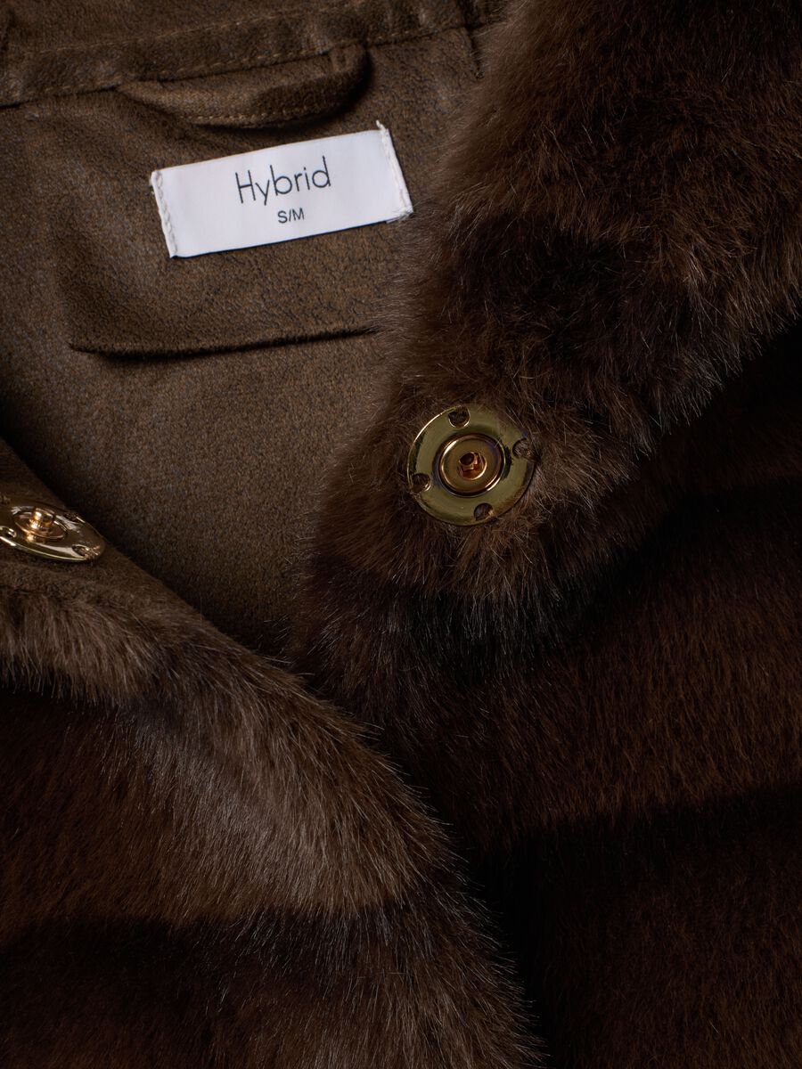 Gilet lungo marrone con cintura_5
