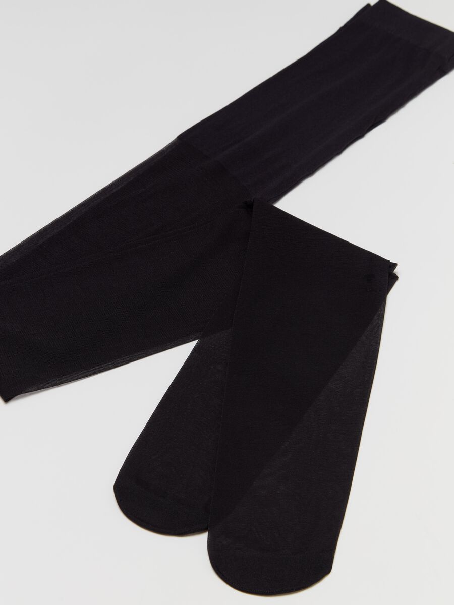 Two-pack solid colour tights_0