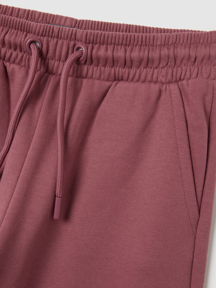 Girls' pink jogger trousers in pure cotton regular fit_2