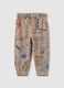 Children's beige cotton joggers_0