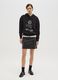 Black cotton blend regular fit sweatshirt with Disney print_1