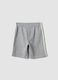Grey pure cotton shorts with side stripes_1