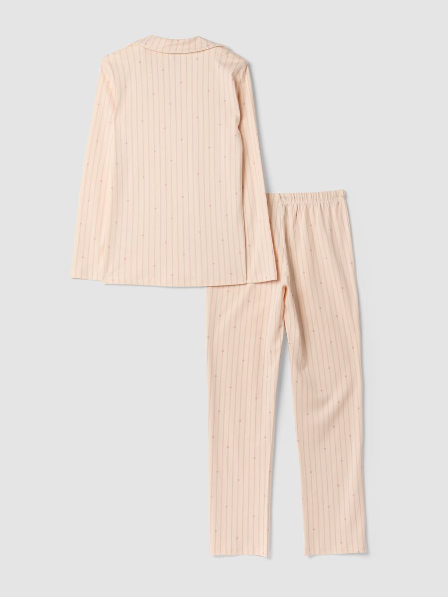 Light pink and pastel pink pure cotton crew-neck pyjamas_5