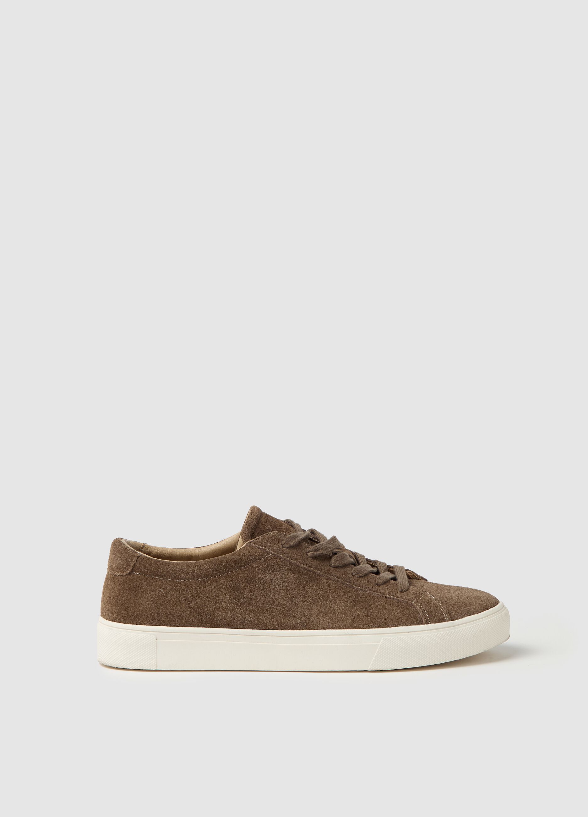 Suede sneakers with laces
