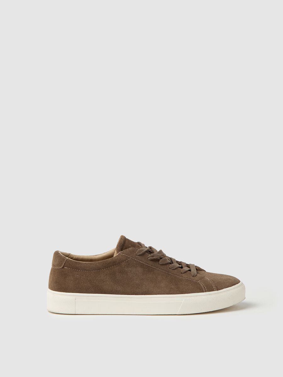 Suede sneakers with laces_0