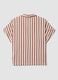 Multicolour striped pure viscose short-sleeve oversized shirt_6