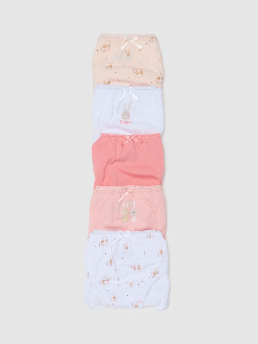 Multicolored pure cotton girl briefs set_2