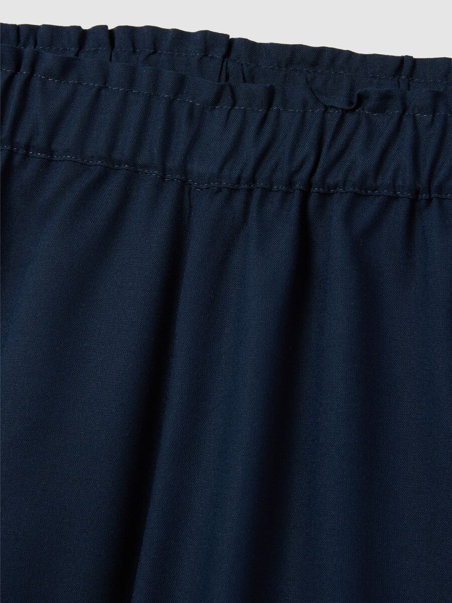 Women's Viscose Blue Regular Fit Shorts_1
