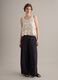 Beige pure cotton crochet tank top_1