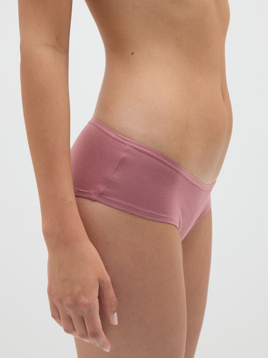 Set of pink stretch cotton multipack briefs_3