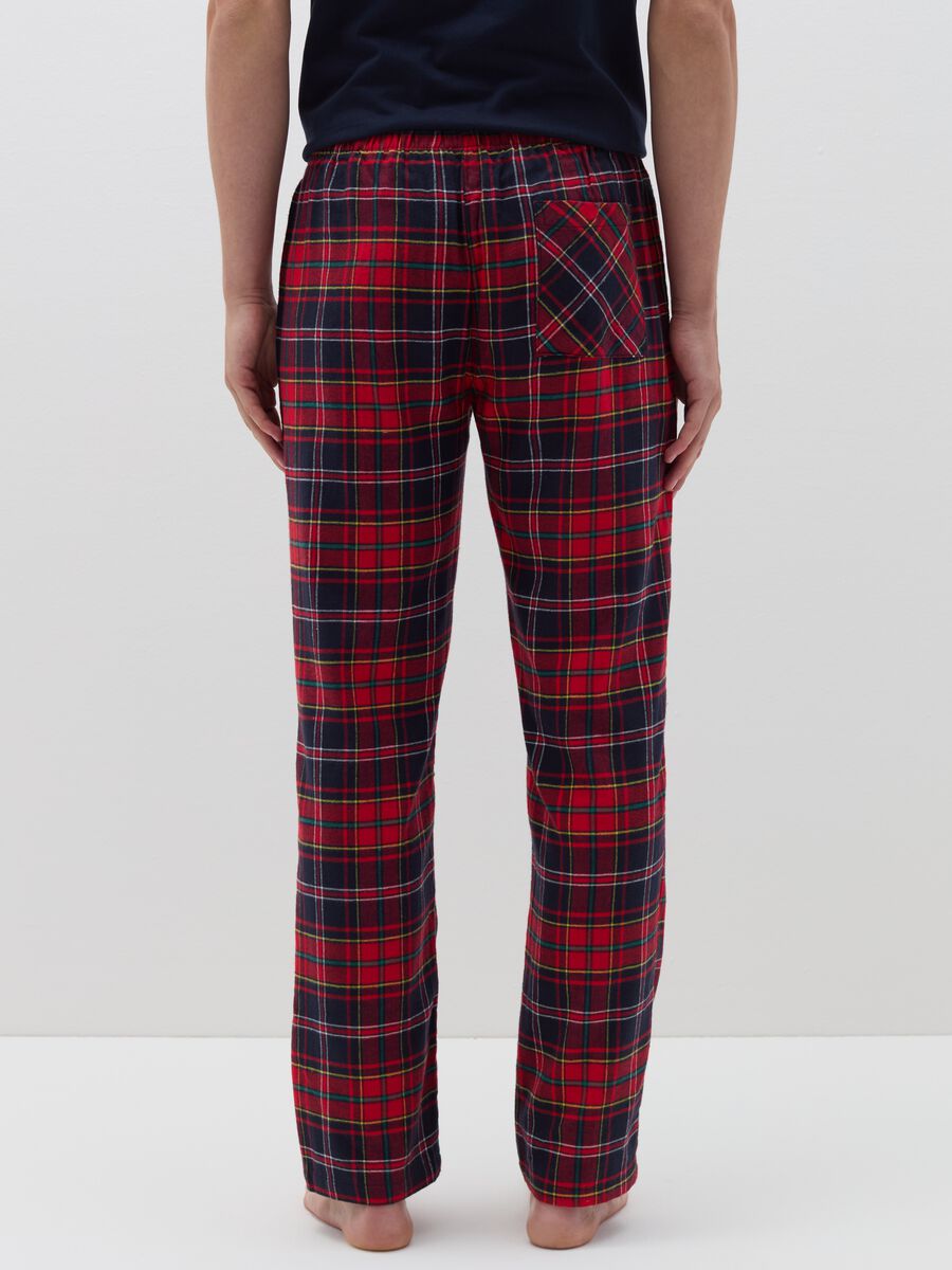 Pyjama trousers in flannel with tartan pattern_2