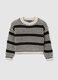 Girl's two-tone knitted jumper_0