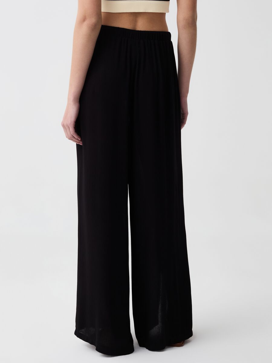Wide-leg palazzo trousers with slits_2