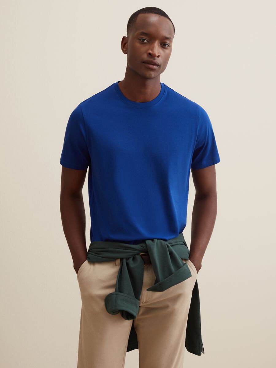 T-shirt in cotone Supima con scollo rotondo_3