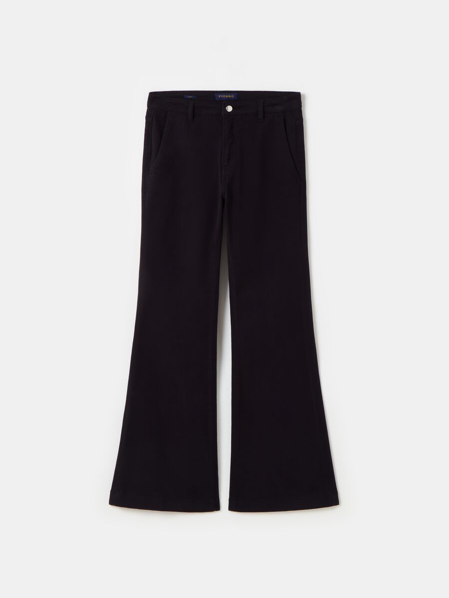 Flare-fit stretch cotton chino jeans_3