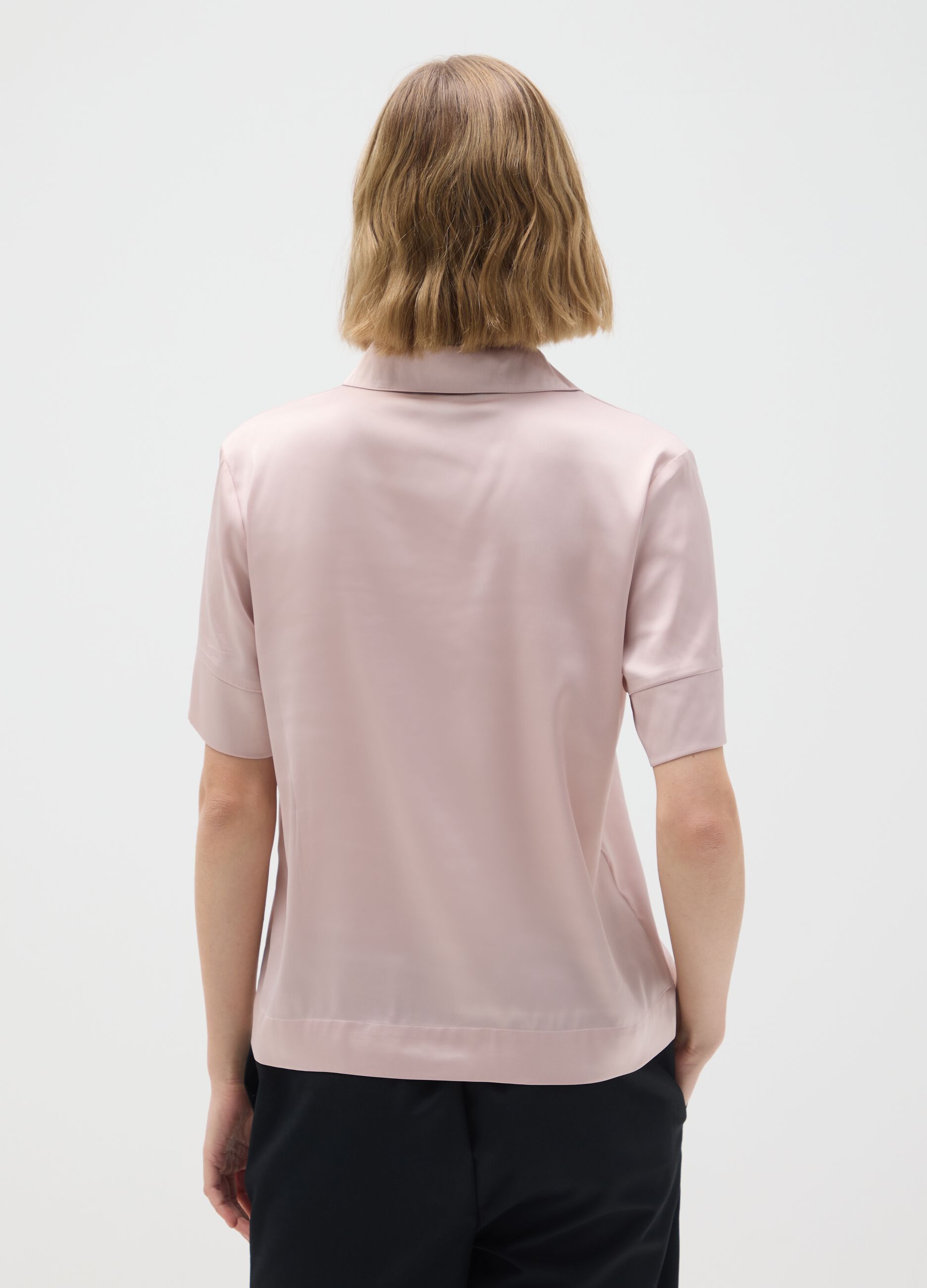 Pink Stretch Fabric Regular Fit Shirt