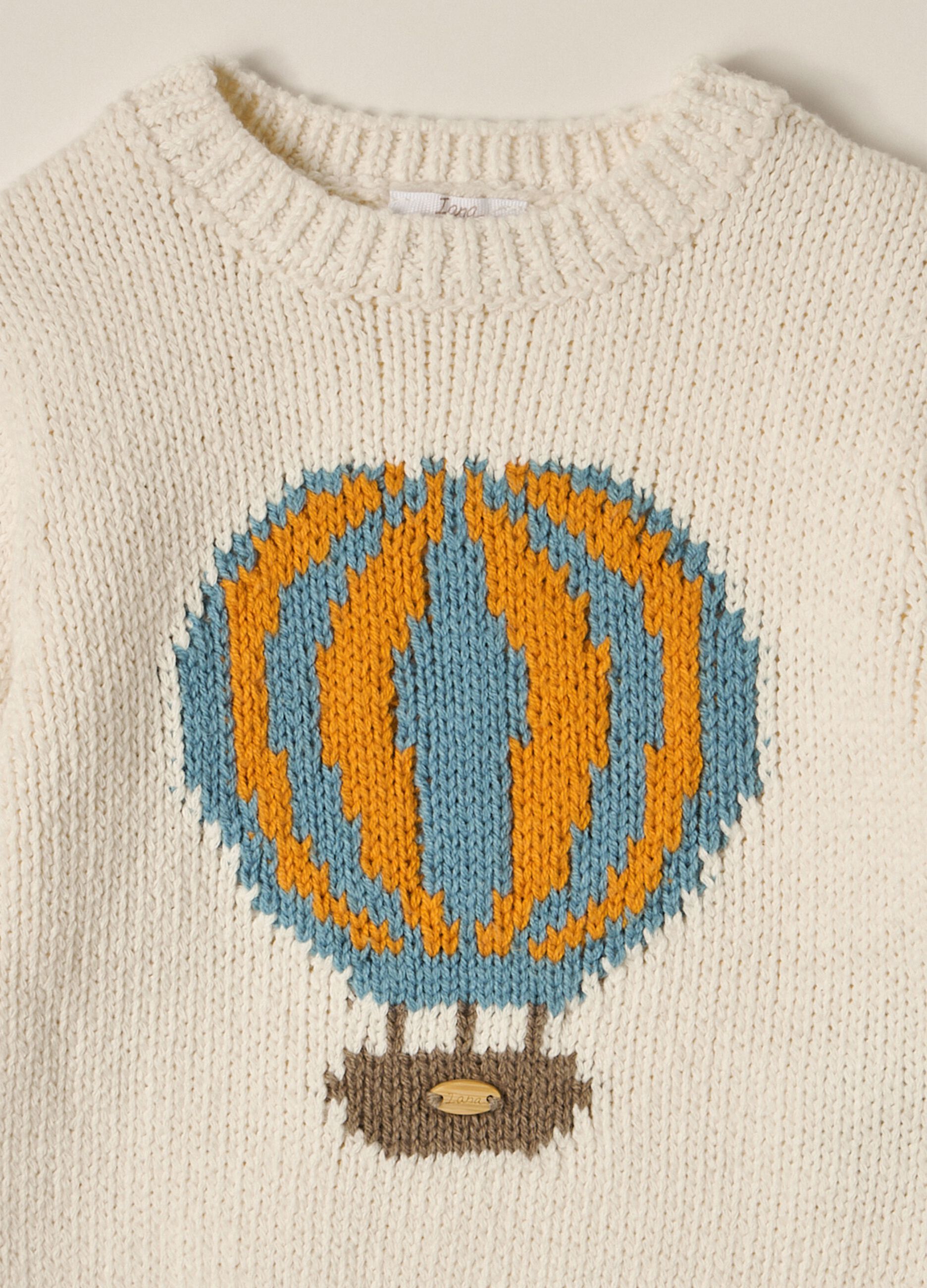 IANA newborn boy sweater in cotton blend