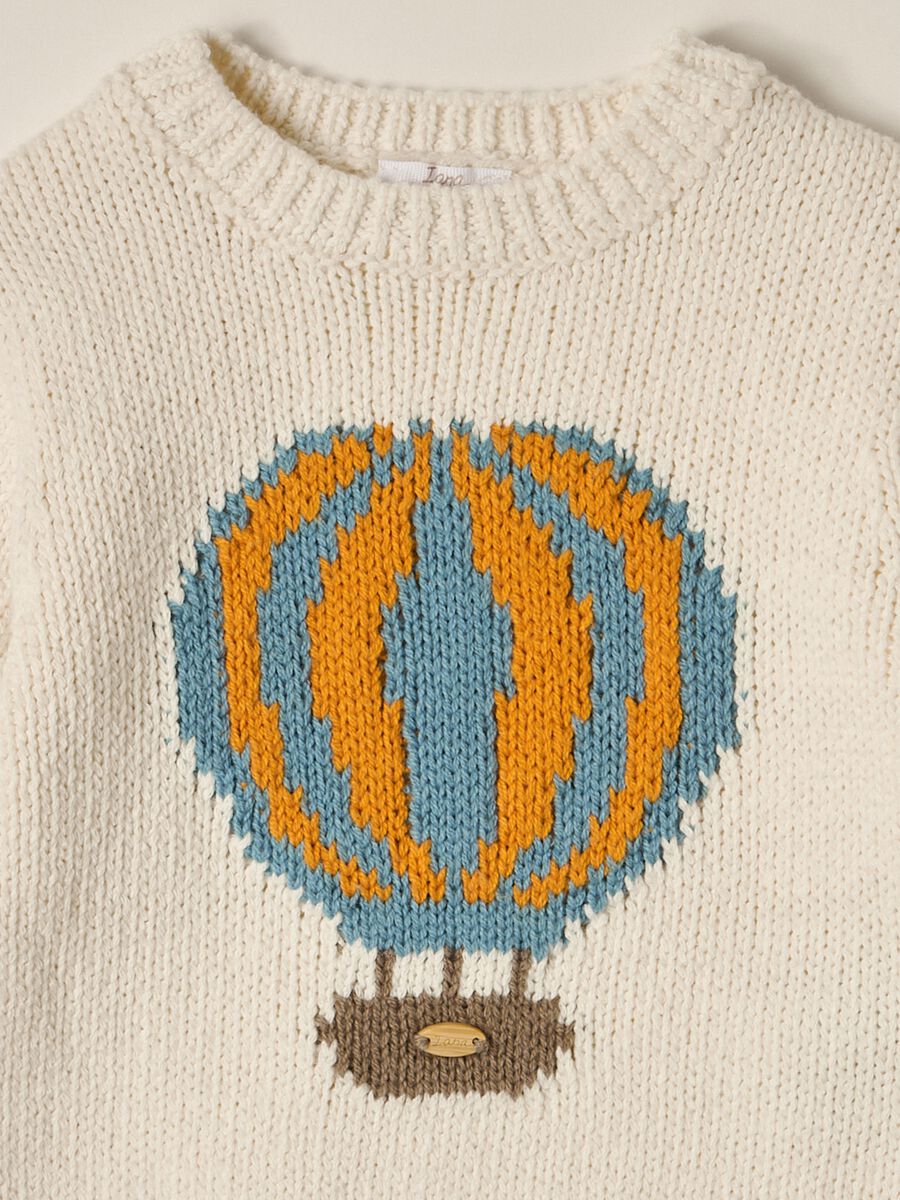 IANA newborn boy sweater in cotton blend_2