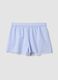 Pantaloncini pigiama azzurri in puro cotone regular fit_4