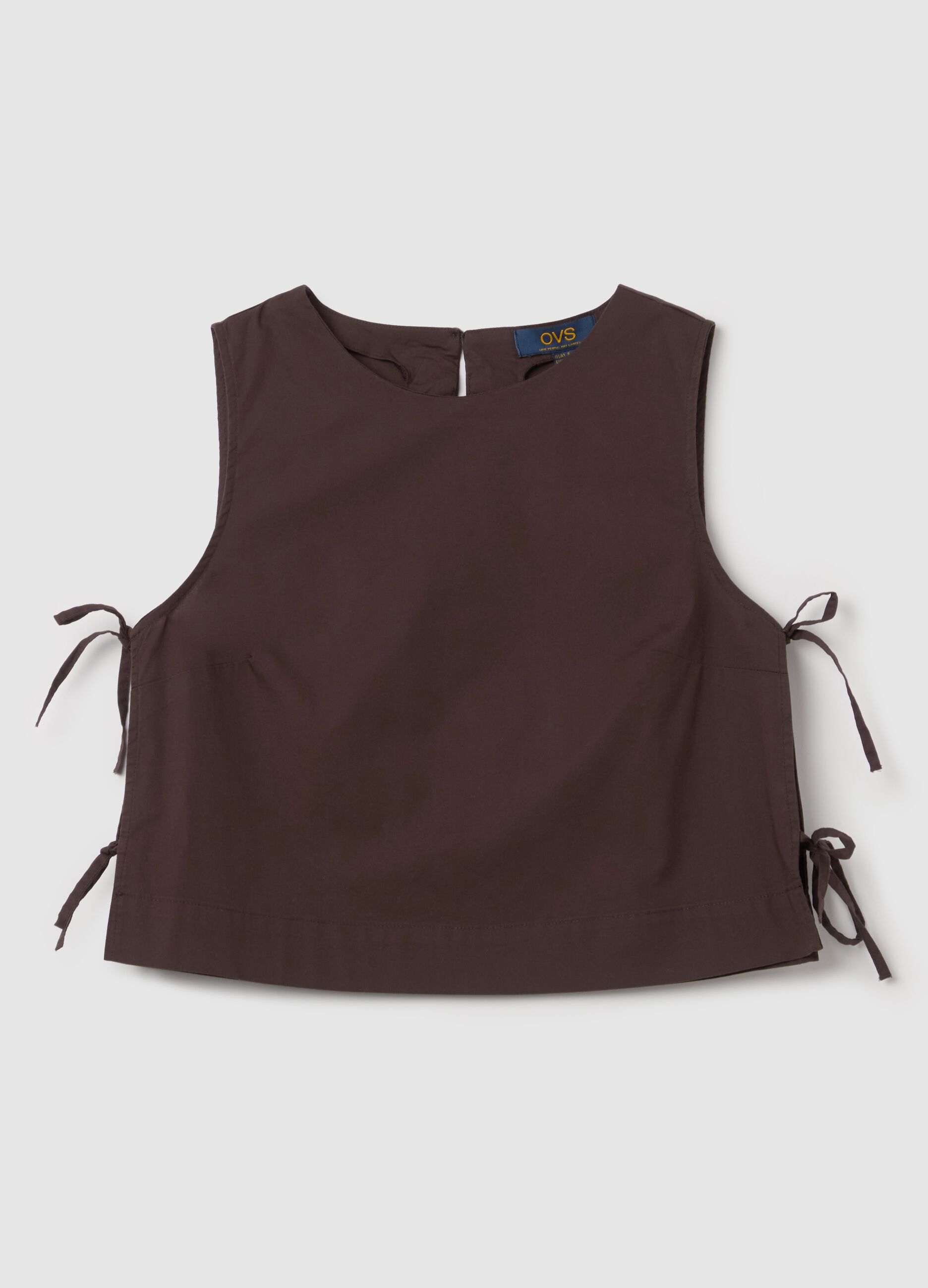 Blouse with splits and laces