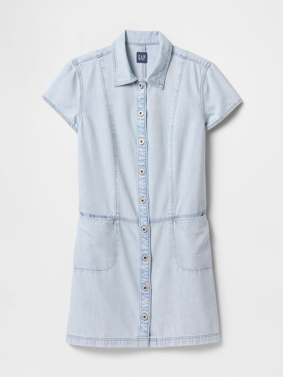 Abito in denim azzurro Gap_6