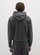 Black cotton blend hoodie with zip_3