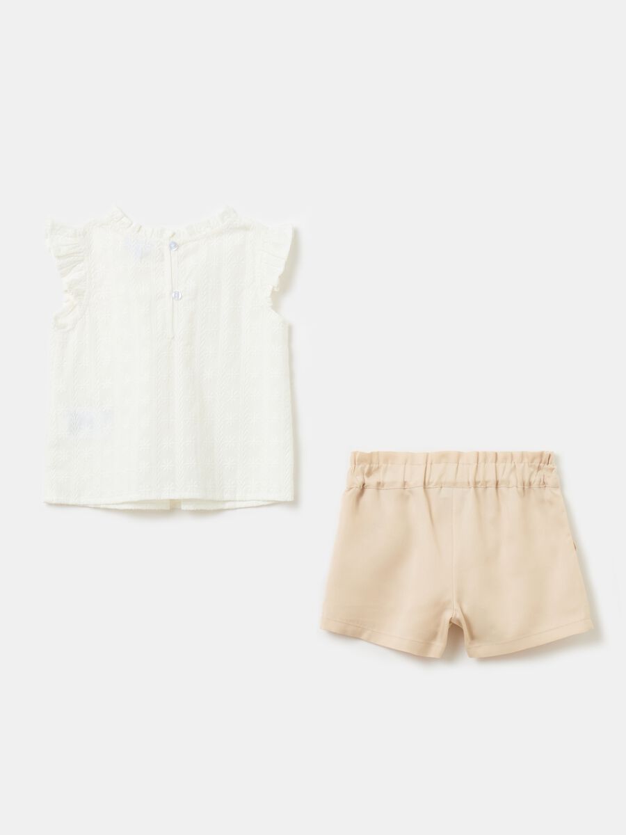 Set t-shirt in cotone e shorts in Lyocell_1