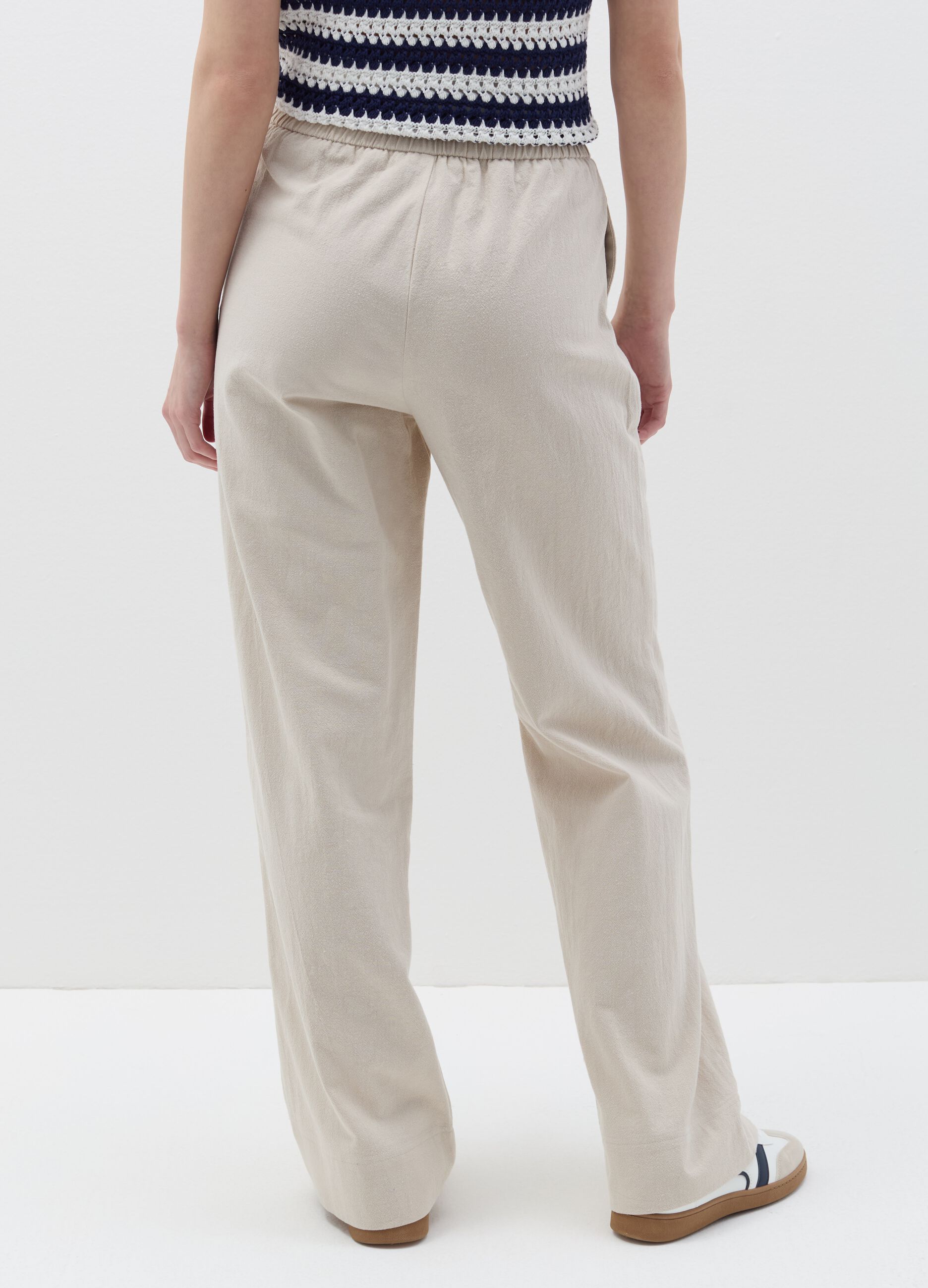 Fluid jogger trousers in cotton