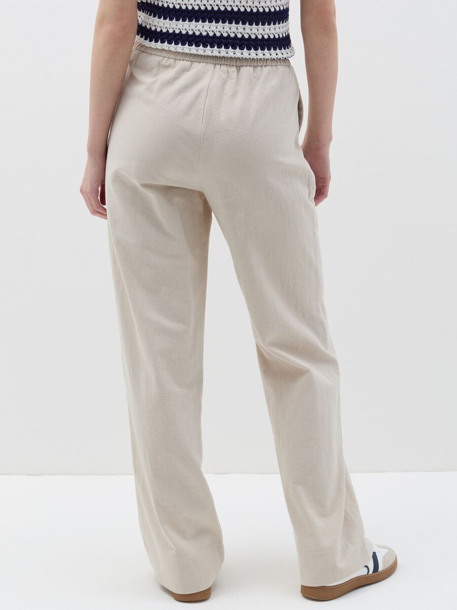 Fluid jogger trousers in cotton_3