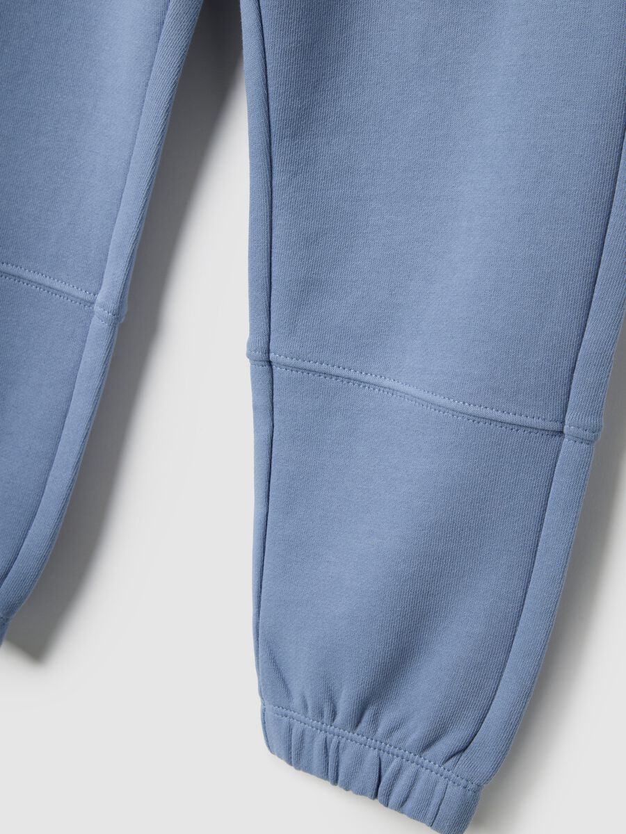 Kids' Blue Jogger Pants in Pure Cotton Regular Fit_3