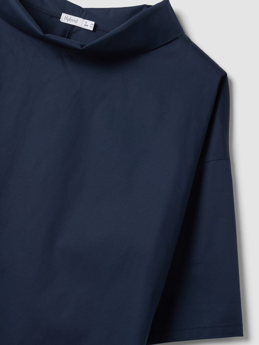 Blue stretch cotton top_1