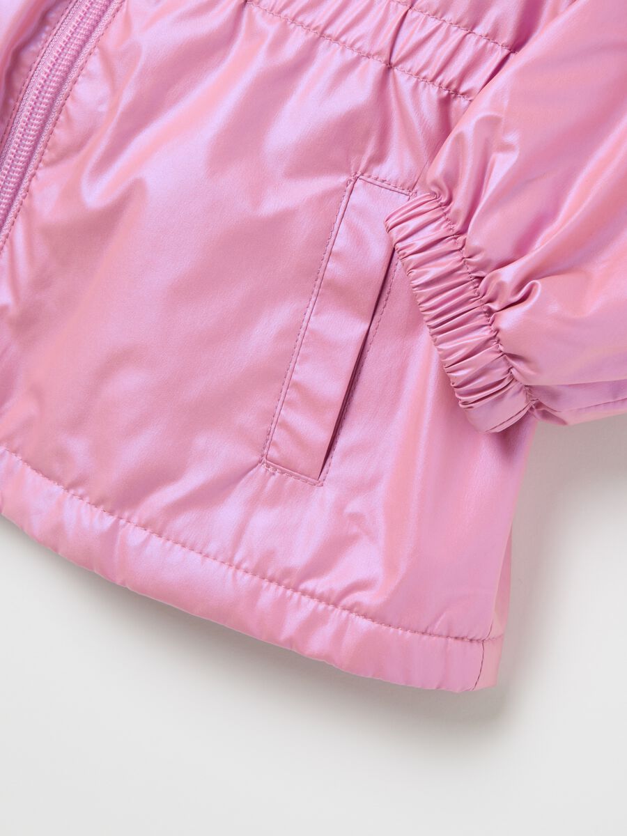 Girls' Pink Regular Fit Jacket_3
