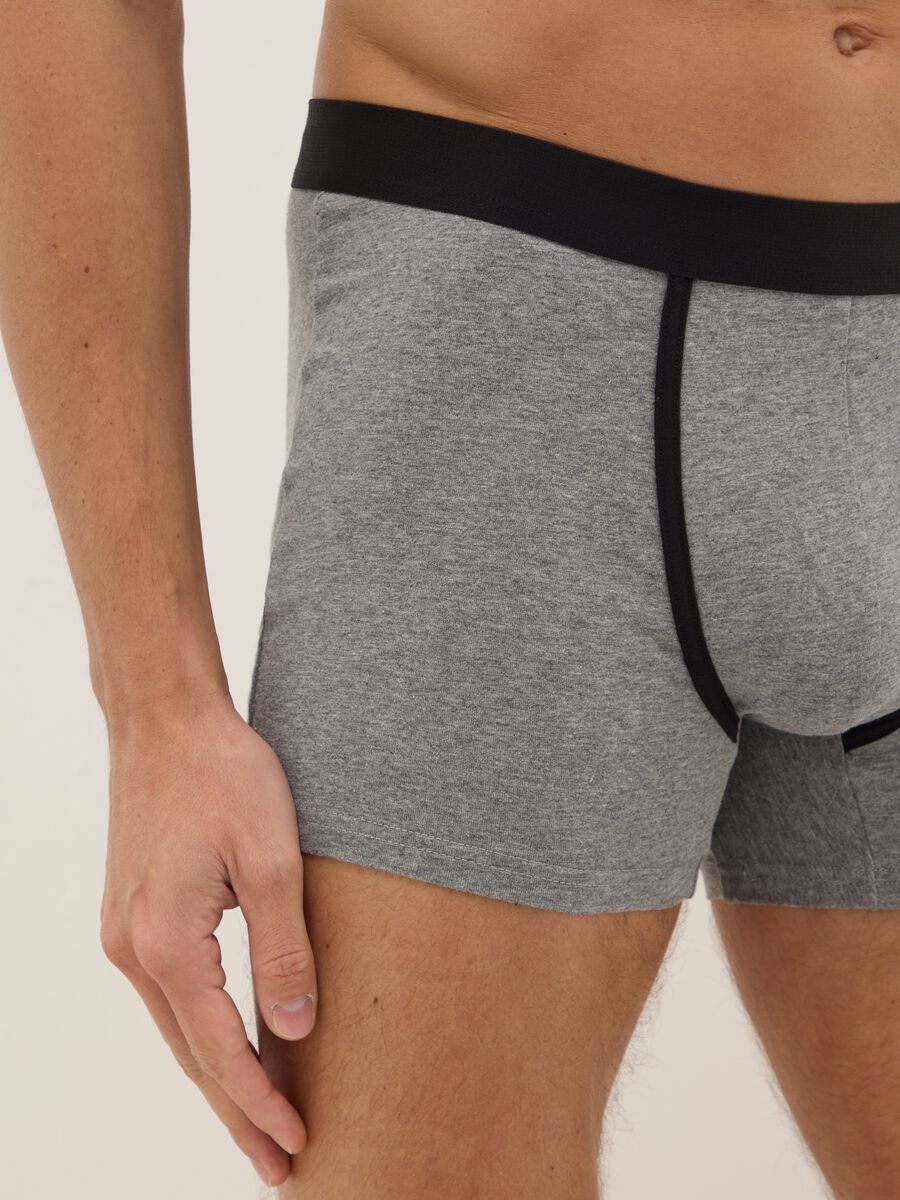 Tripack boxer in cotone elasticizzato multicolor regular fit_3