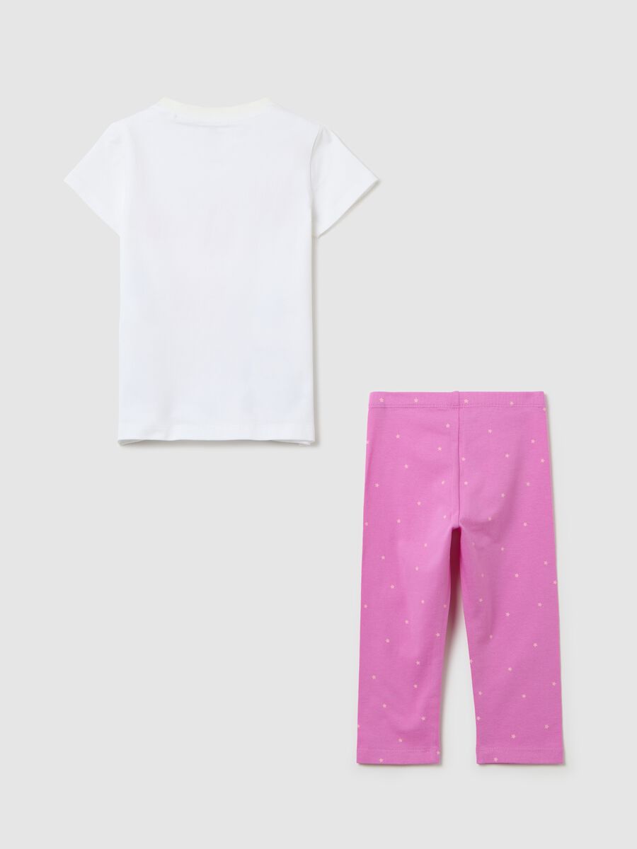 White and pink jogging set with Minnie Mouse and Figaro print_1