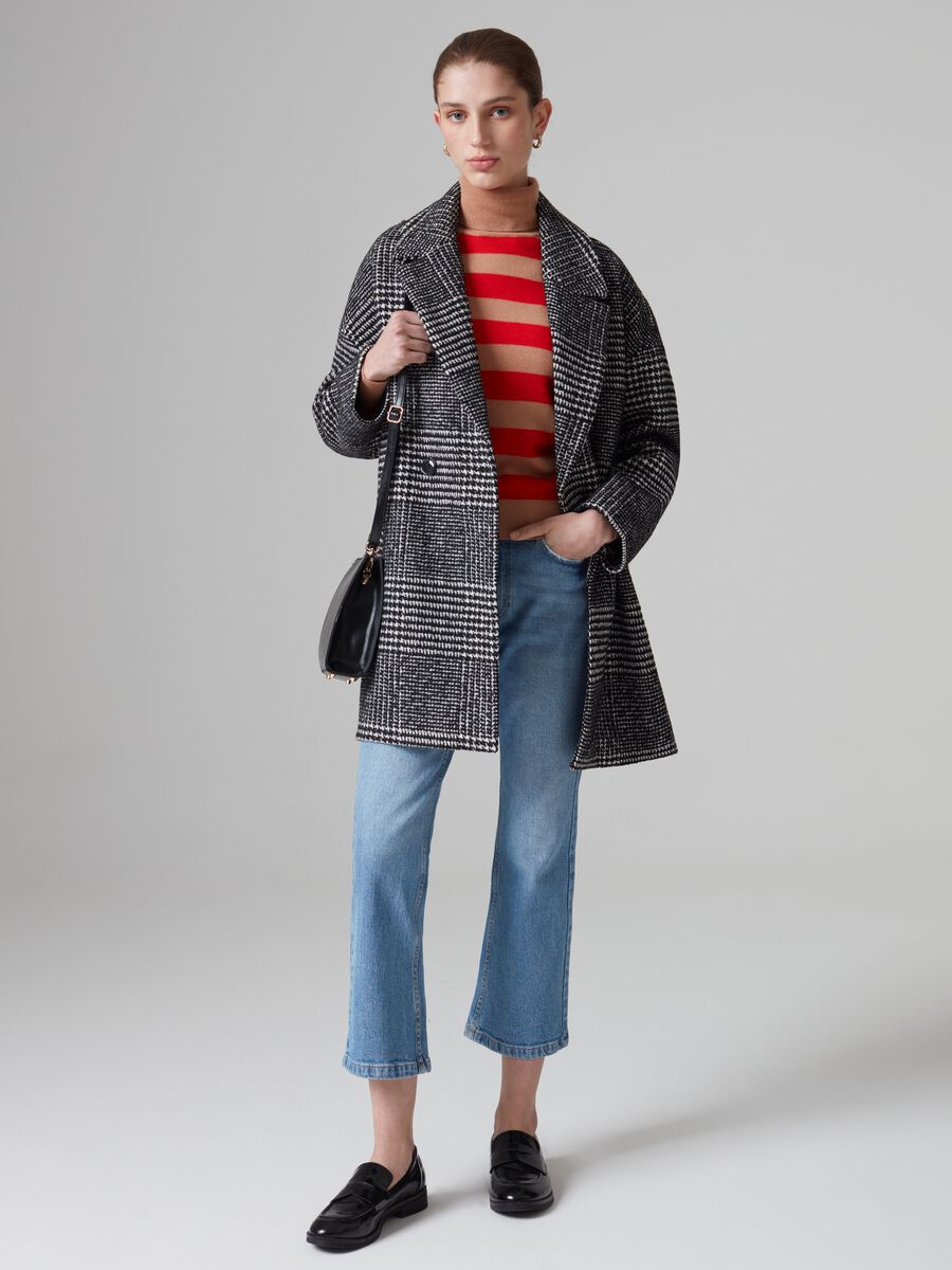Cappotto doppiopetto pied de poule_0