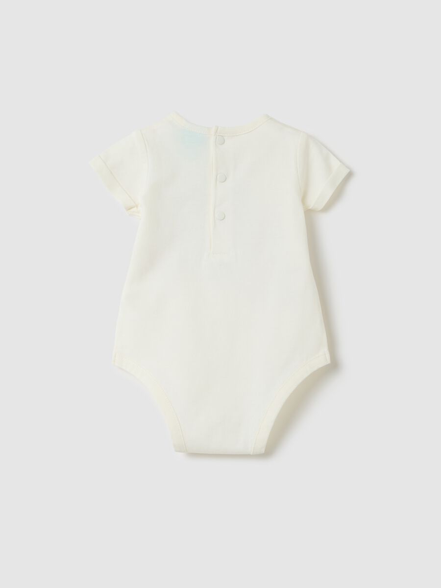 Cotton Baby Bodysuit with Chip & Dale Print_1