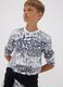 White organic cotton graffiti T-shirt for boys, relaxed fit_0