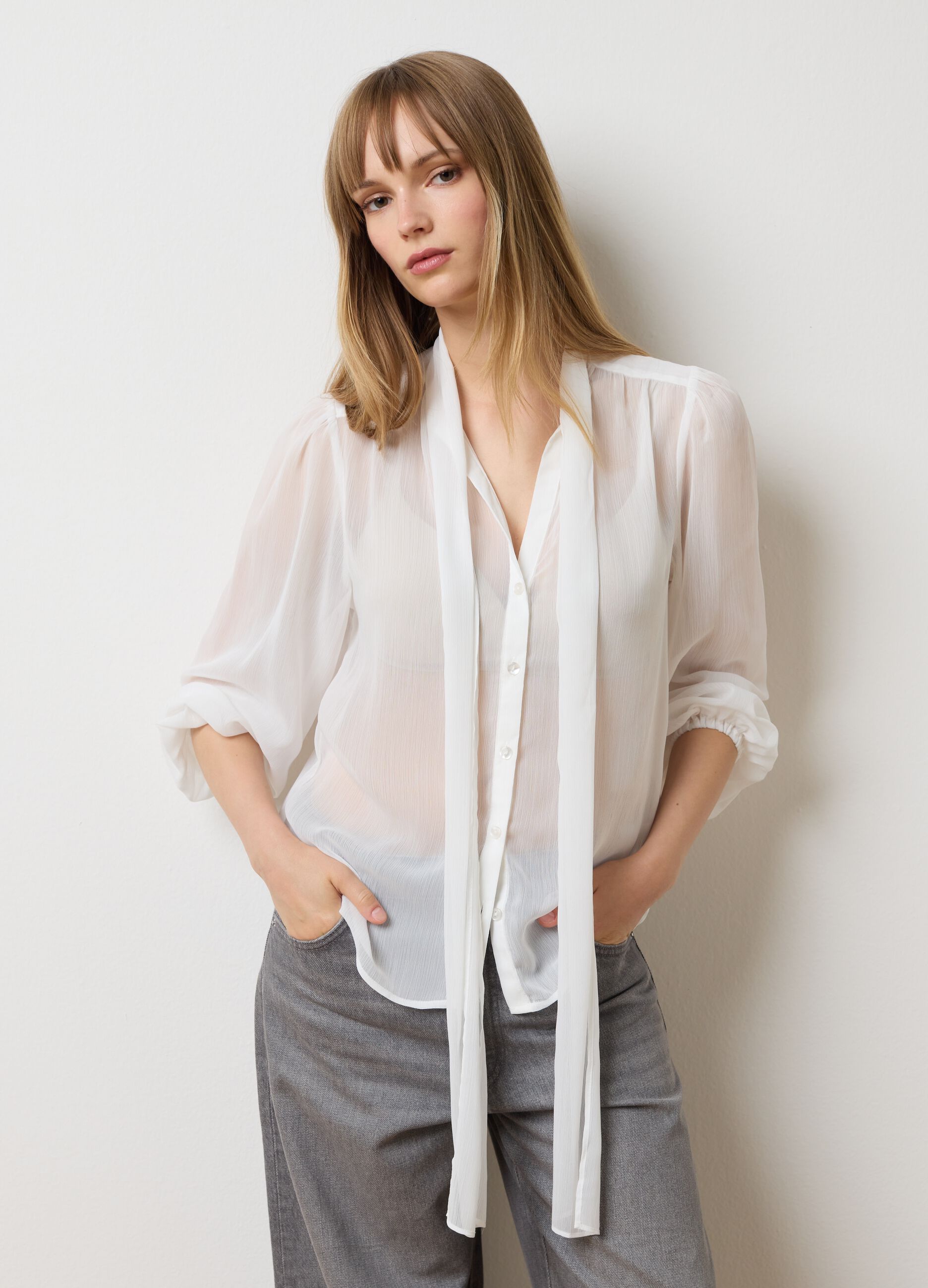 White over fit shirt