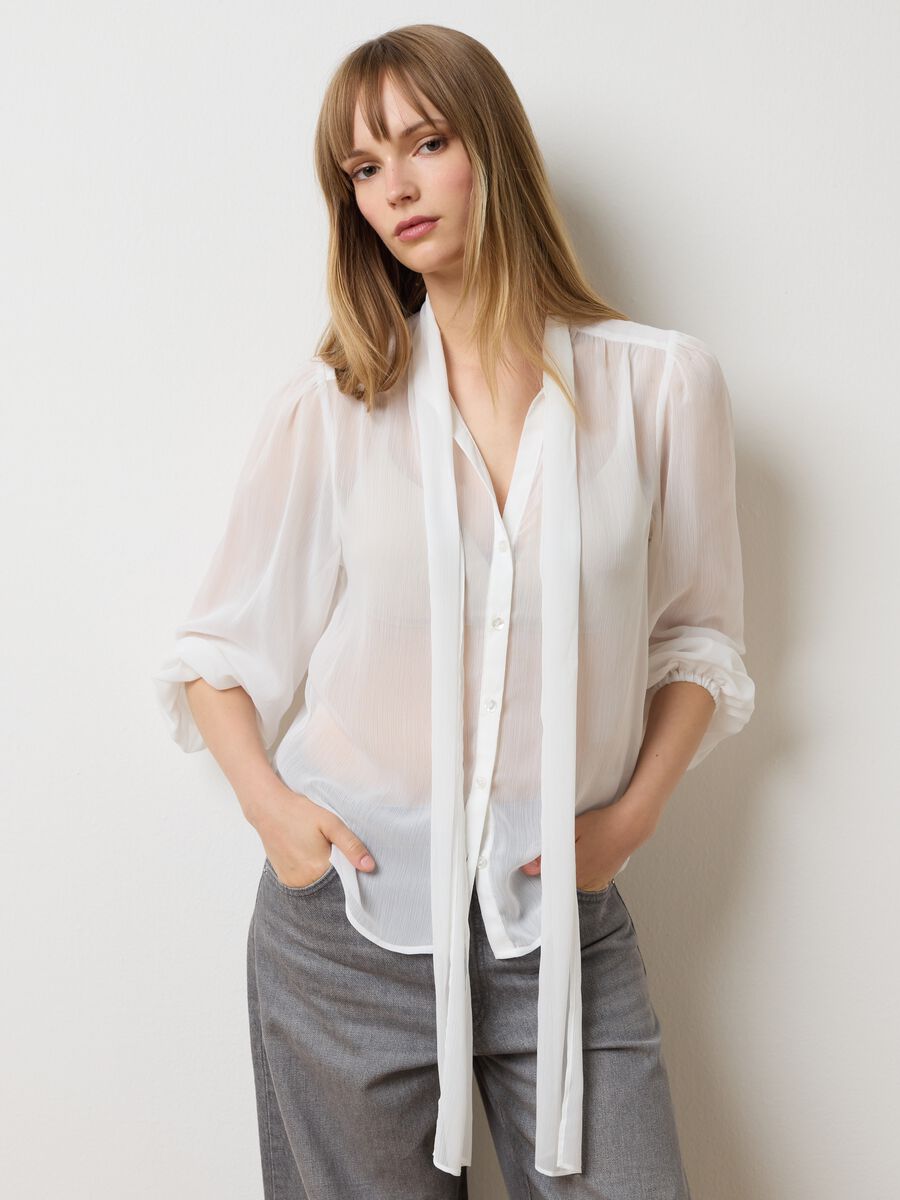 White over fit shirt_0