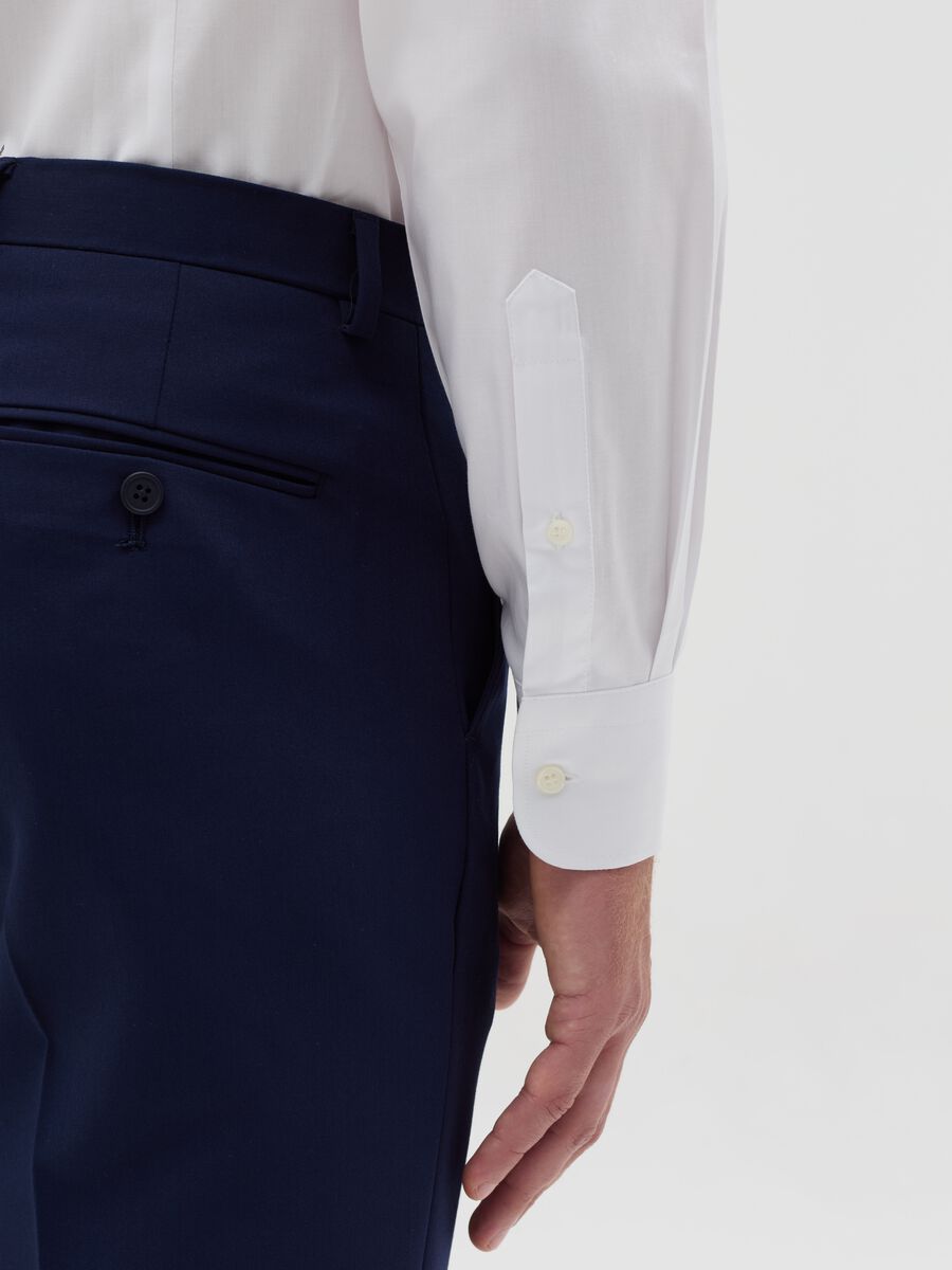 Camicia slim in cotone button-down_3