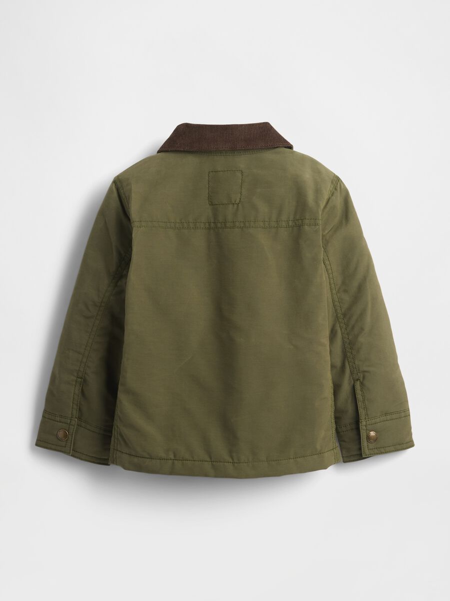 Green Jacket in Cotton Blend_1